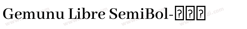 Gemunu Libre SemiBol字体转换